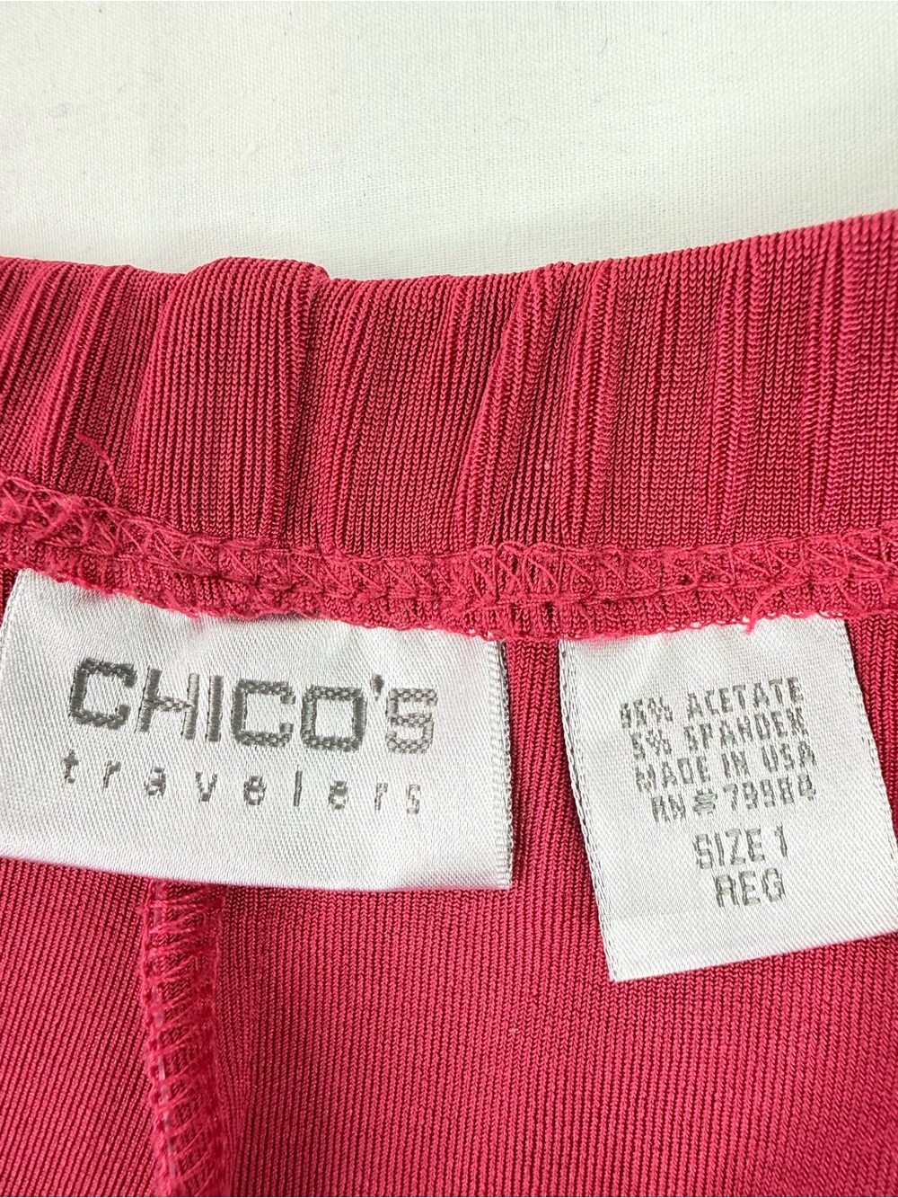 Chico's Travelers Raspberry Printed Three-Piece Set Jacket/Shell/Pants Medium - Picture 10 of 16
